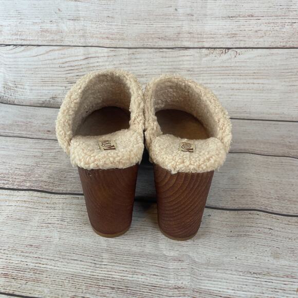 Korks Teddy Womens Sz 10M Mules Natural Tan - Picture 6 of 11